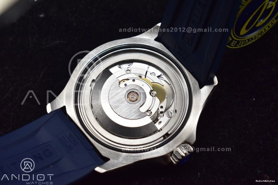 Automatic Blue Dial on 1168 Rubber 1:1 A SS Strap Blue SuperOcean 42 Contemporary BLSF Best Edition 0214